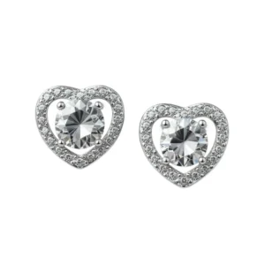 Diamond alternative earring, moissanite extra quality in forme of heart