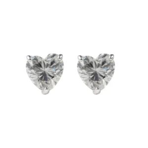 Luxury earrings heart cut diamond moissanite