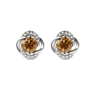 yellow diamond studs