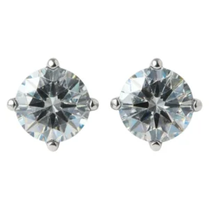 Moissanite earrings 2 carats with brilliance comparable to a natural diamond