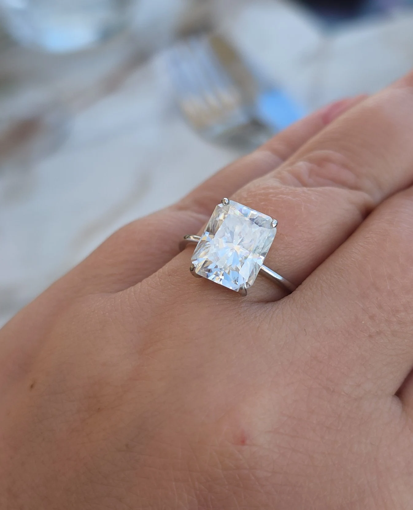 Big stone diamond ring