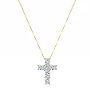 Luxury gold plated cross necklace
