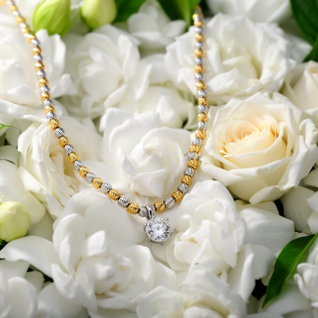 Diamond balls in gold