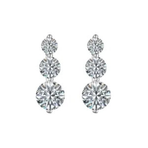 Luxury earrings 3 stones