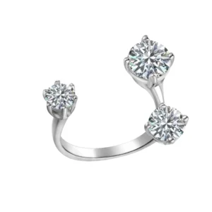 Luxury 3 stones ring