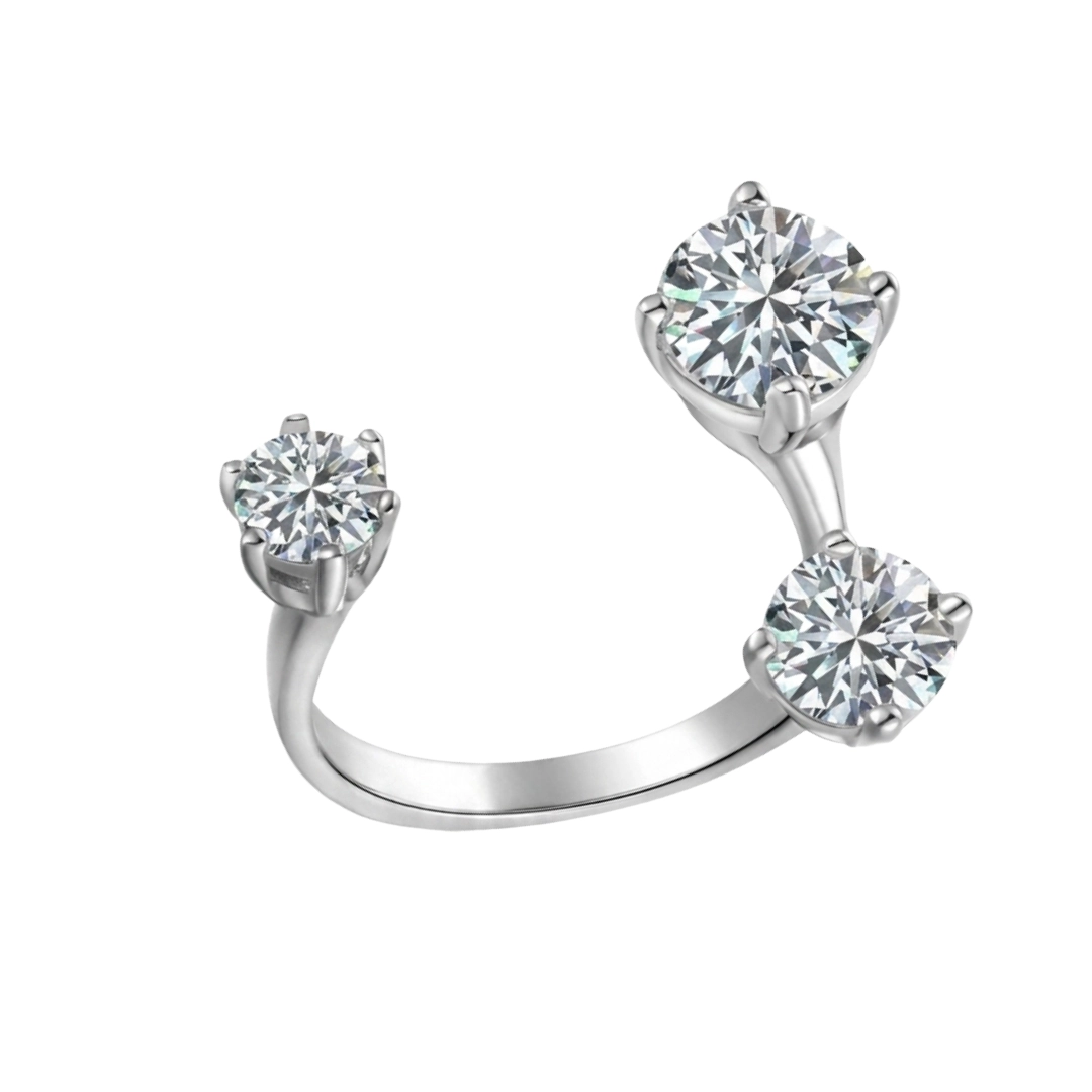 Luxury 3 stones ring