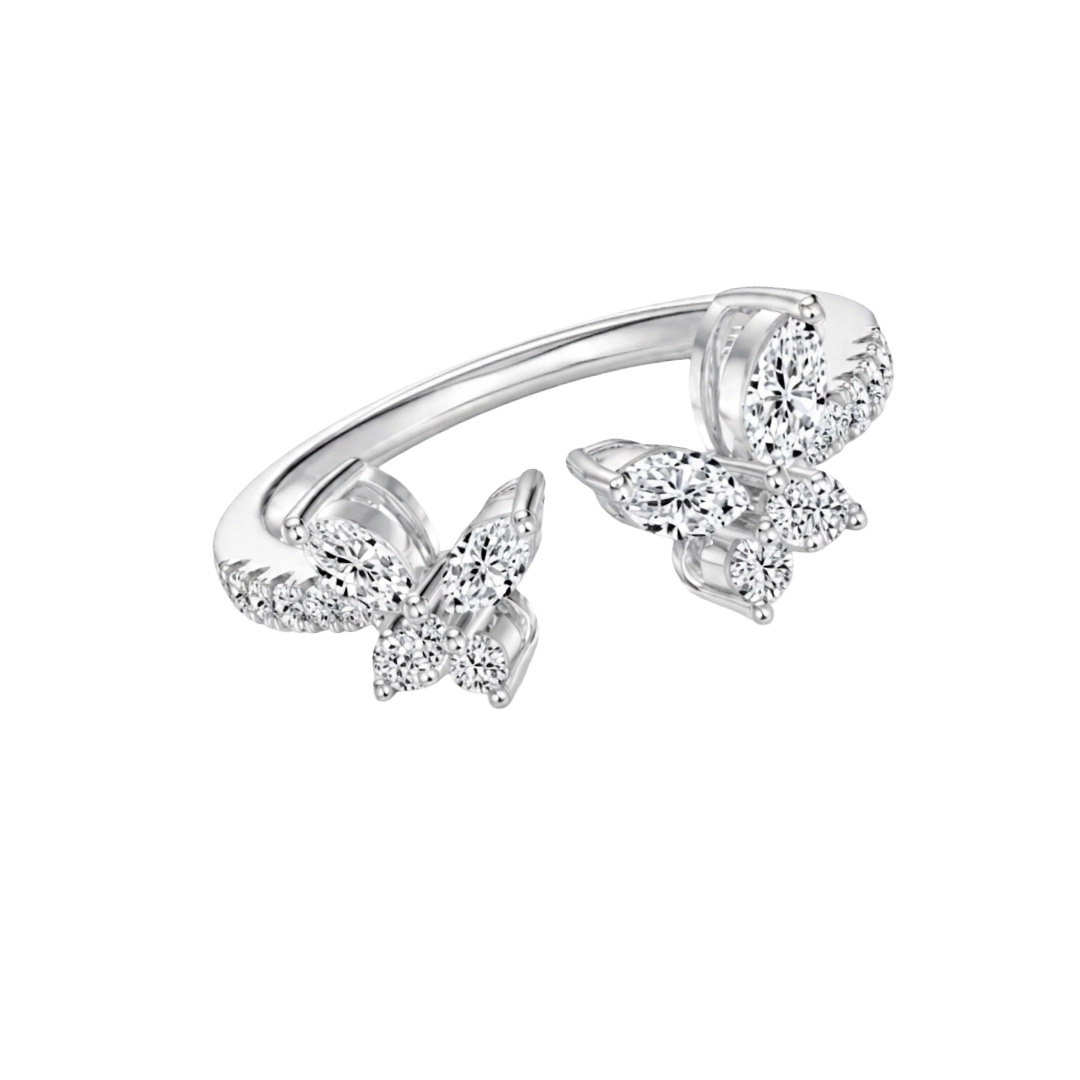 Luxury butterfly ring