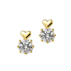 Studs with hearts